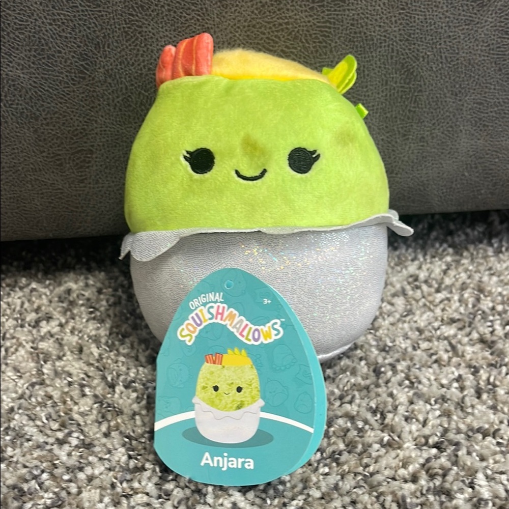 Squishmallows Anjara Green and Silver Plush